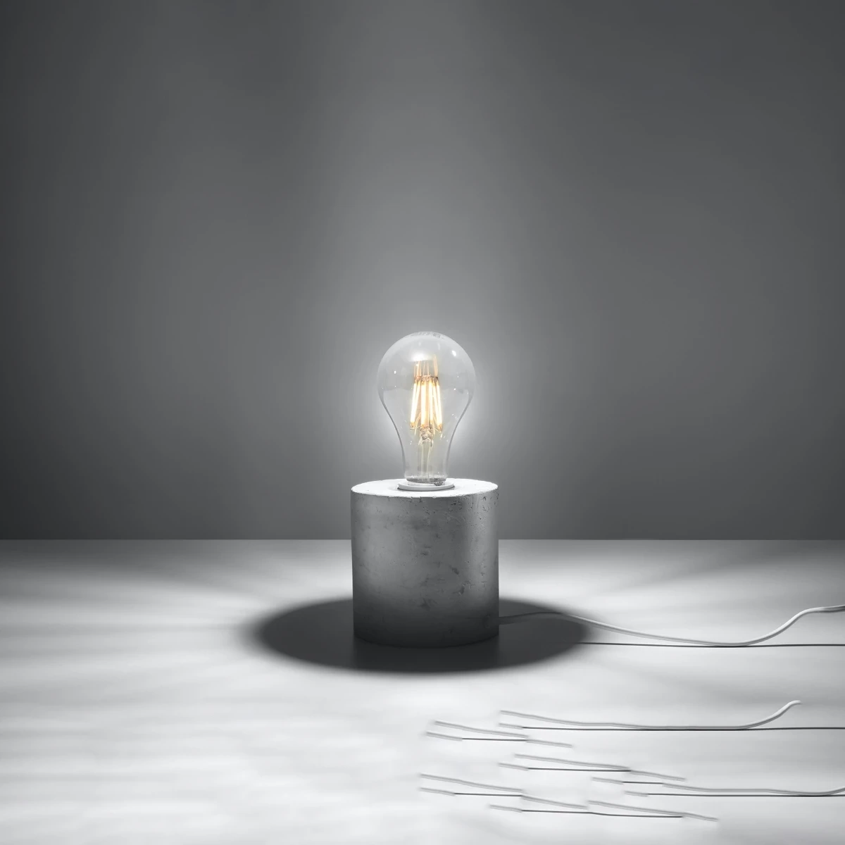 Lampa biurkowa SALGADO beton - obrazek 7
