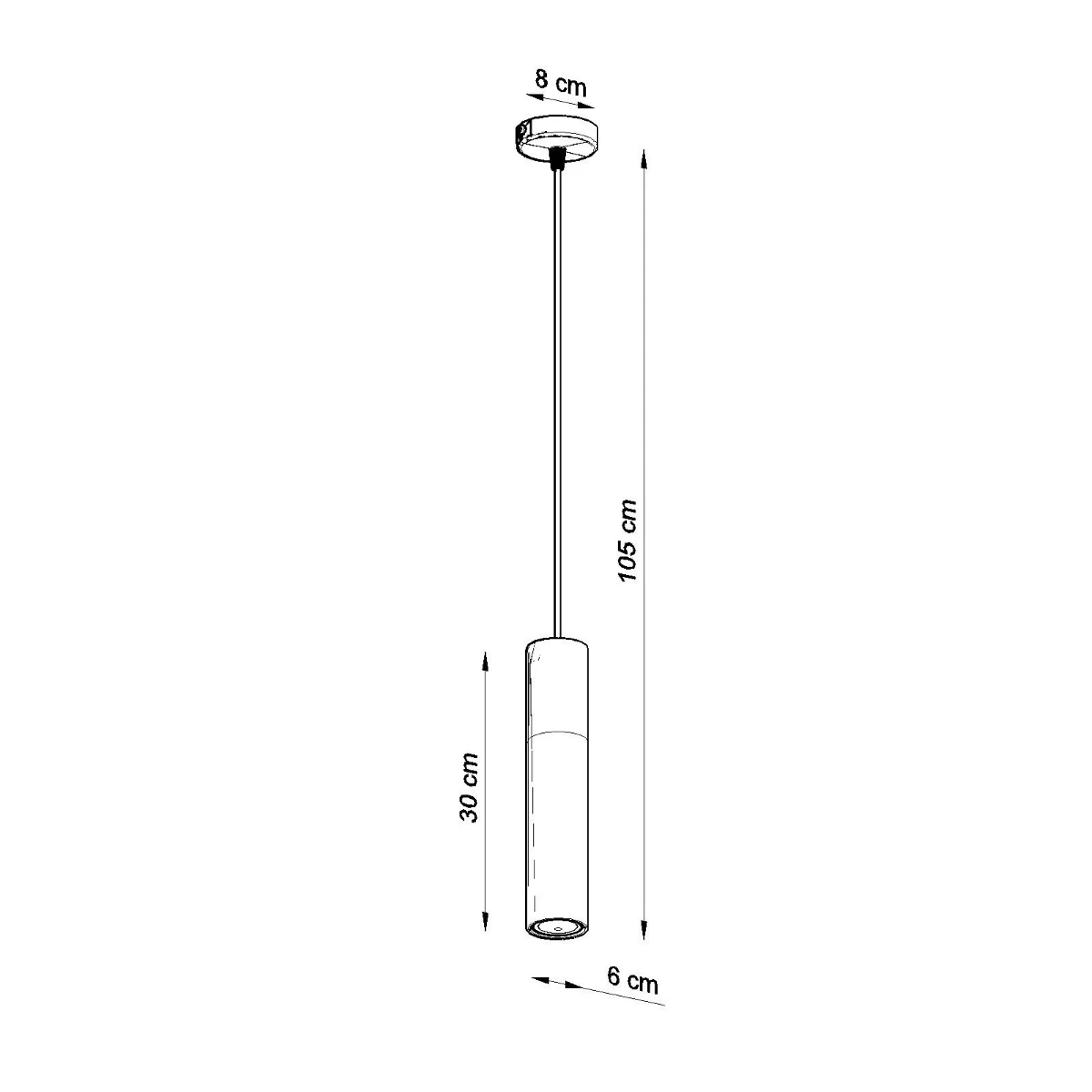 Lampa wisząca BORGIO 1 czarny - obrazek 8