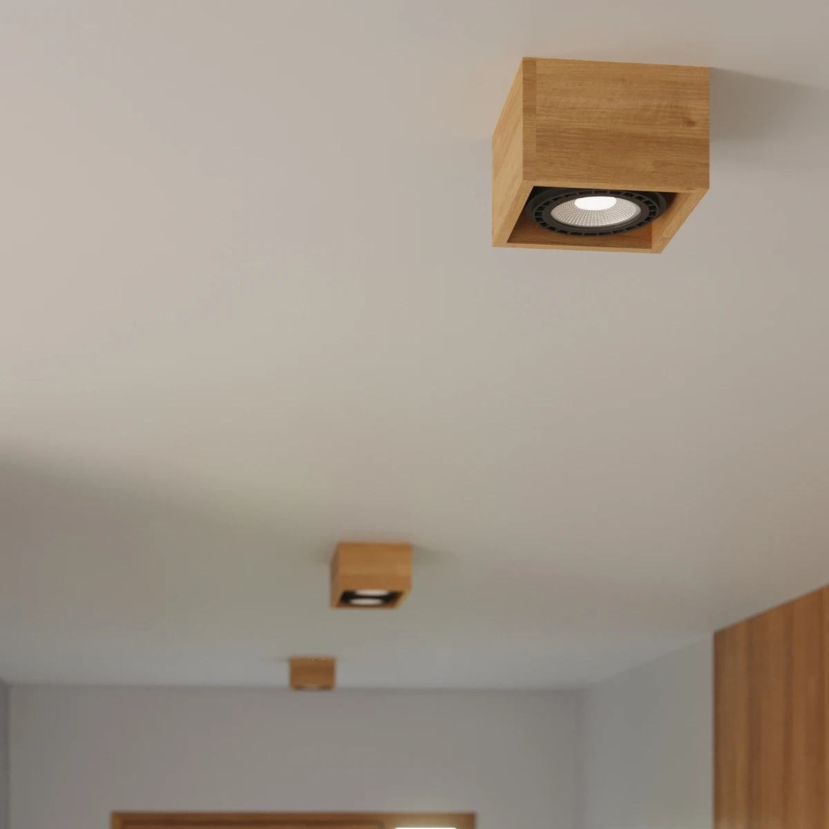 Plafon QUATRO 1 naturalne drewno - obrazek 5