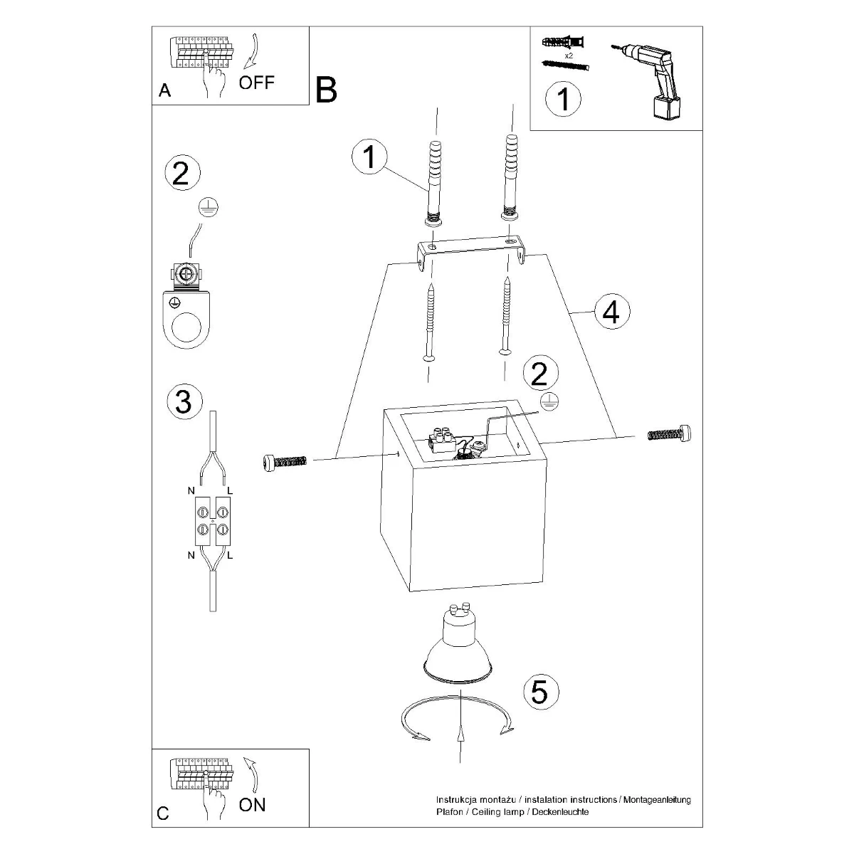 Plafon QUAD naturalne drewno - obrazek 9