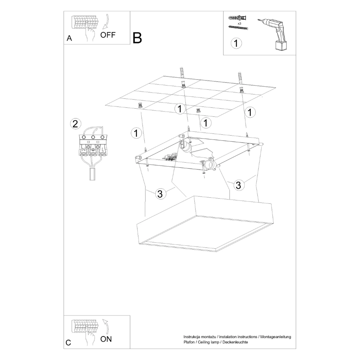 Lampa wisząca PASTELO 3P beton - obrazek 9