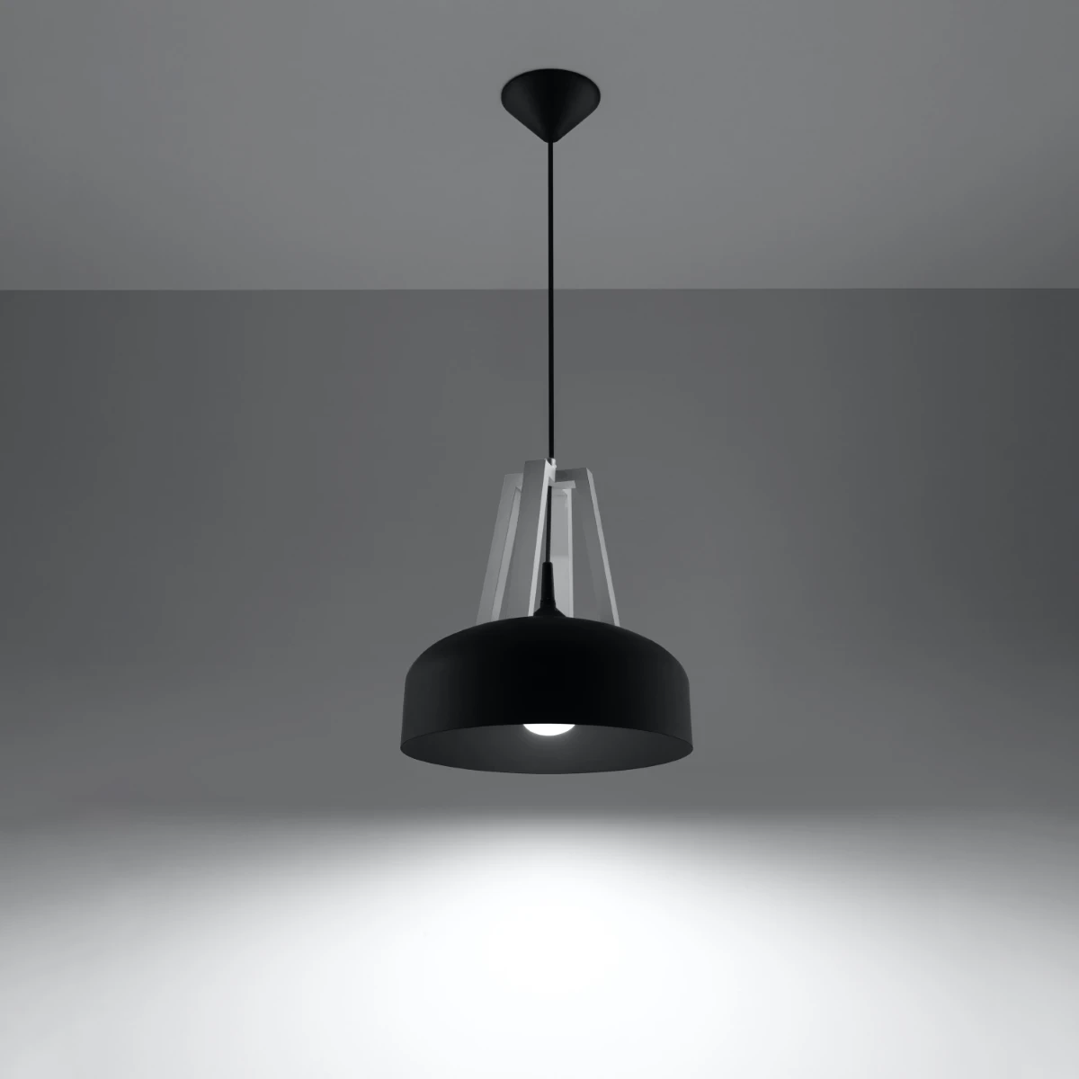 Lampa wisząca CASCO czarna/biała - obrazek 7