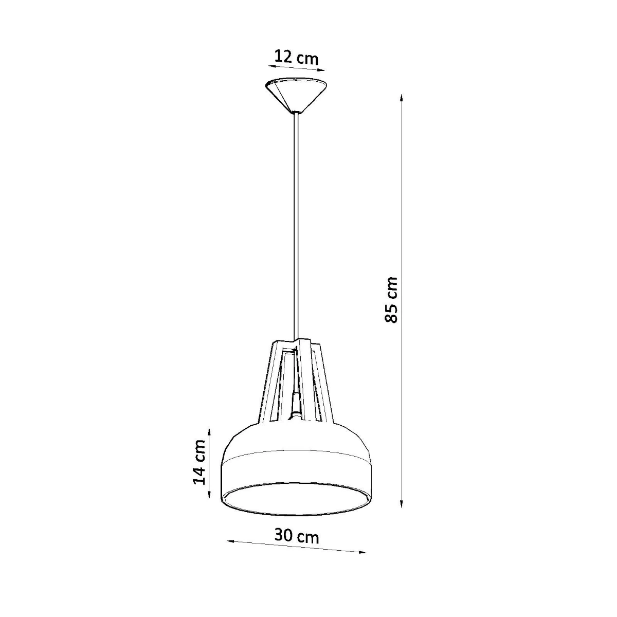 Lampa wisząca CASCO czarna/biała - obrazek 8