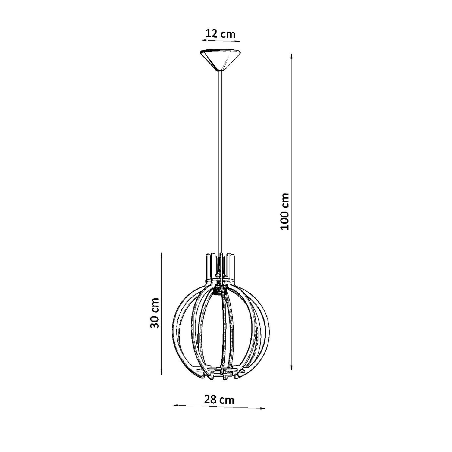 Lampa wisząca ARANCIA naturalne drewno - obrazek 8
