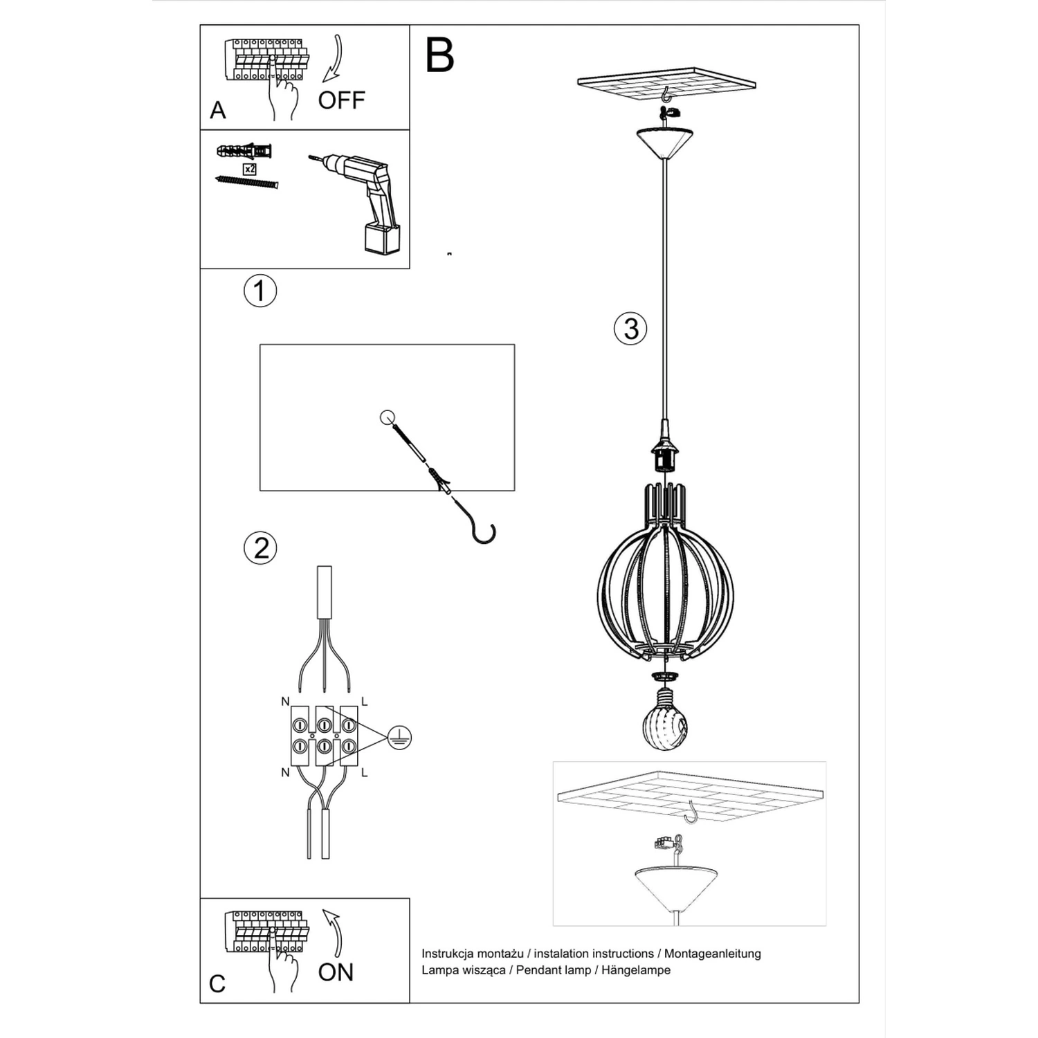 Lampa wisząca ARANCIA naturalne drewno - obrazek 9