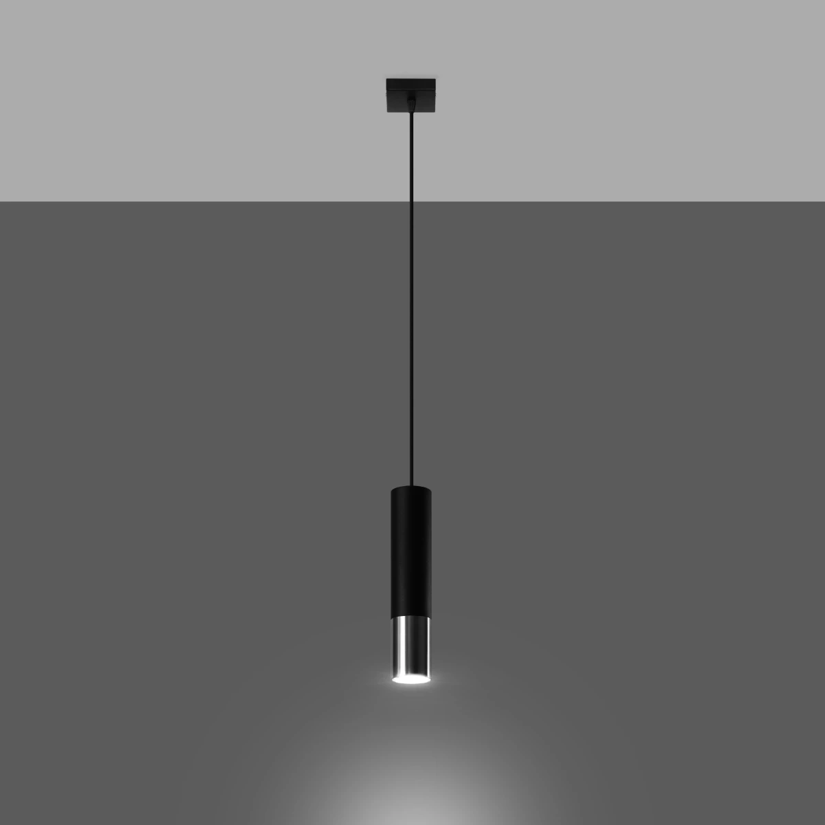 Lampa wisząca LOOPEZ 1 czarny/chrom - obrazek 7