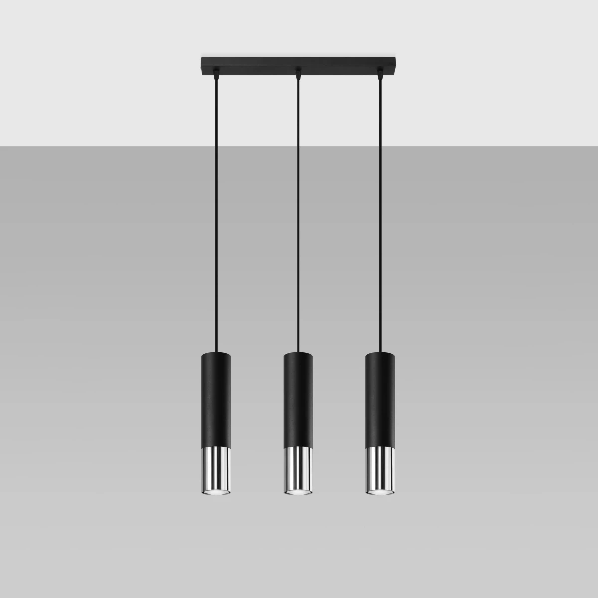 Lampa wisząca LOOPEZ 3L czarny/chrom - obrazek 6