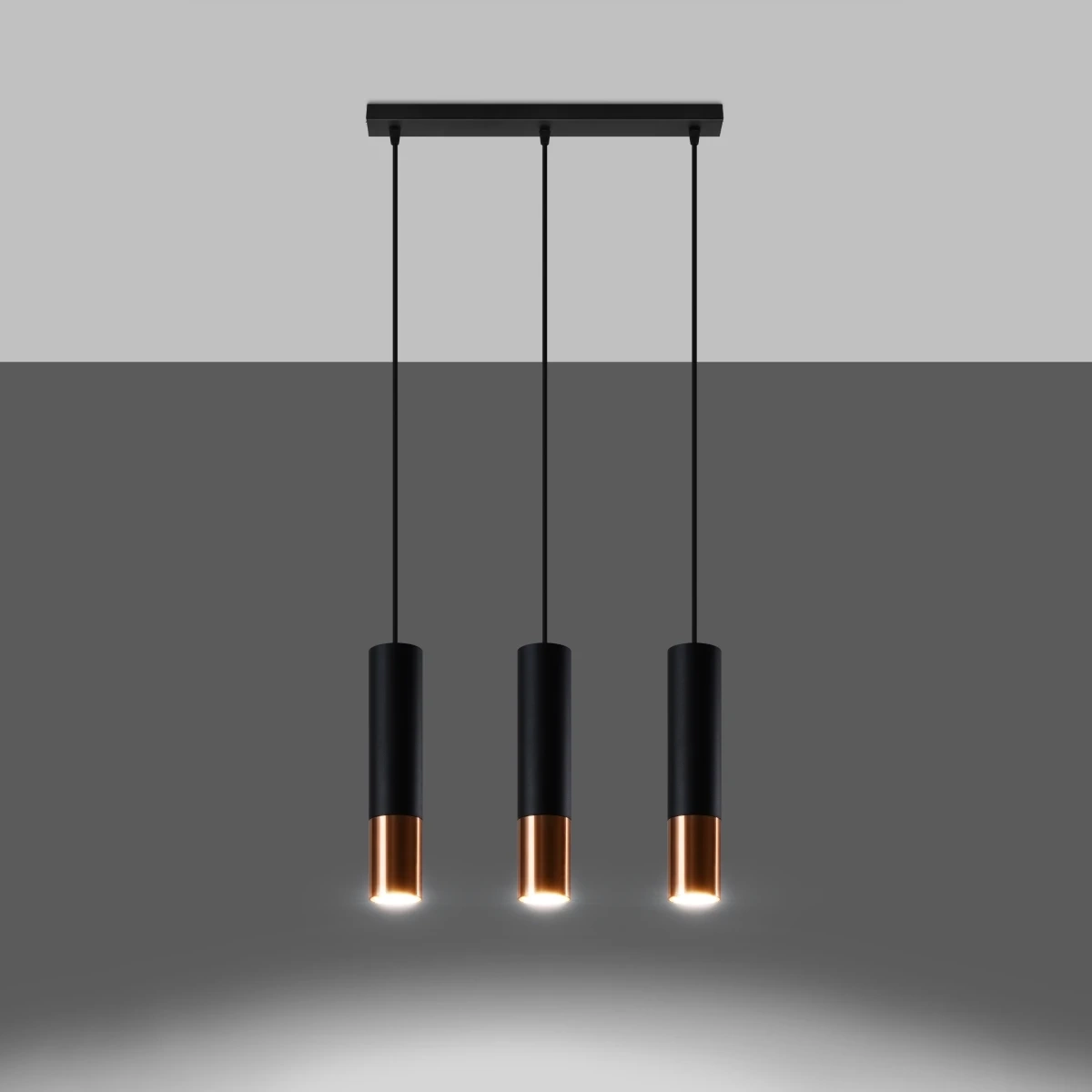 Lampa wisząca LOOPEZ 3L czarny/miedź - obrazek 7
