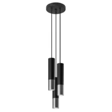Lampa wisząca LOOPEZ 3P czarny/chrom