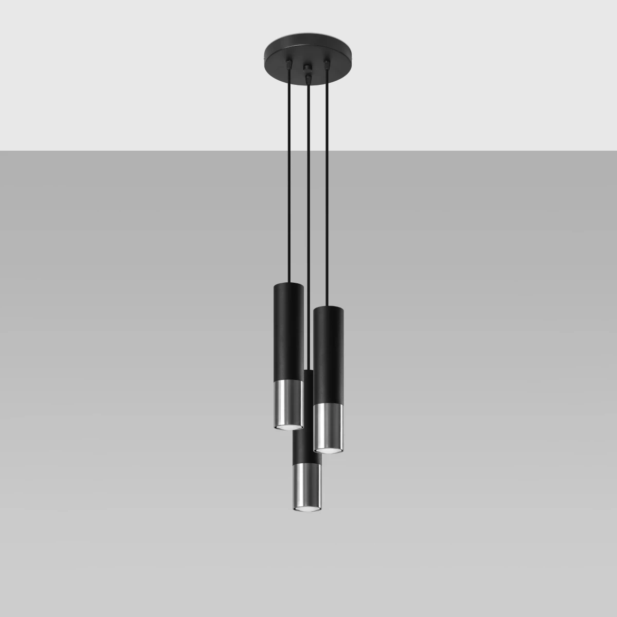 Lampa wisząca LOOPEZ 3P czarny/chrom - obrazek 6