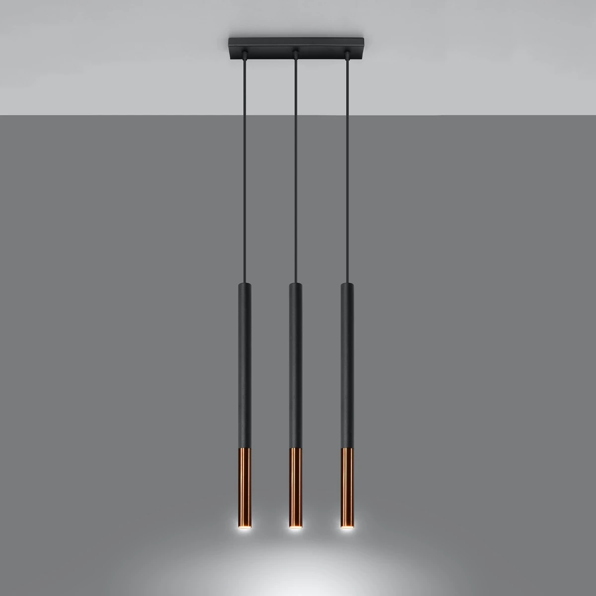 Lampa wisząca MOZAICA 3L czarny/miedź - obrazek 7