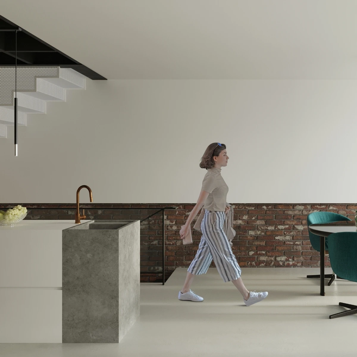 Lampa wisząca MOZAICA 3L czarny/chrom - obrazek 4