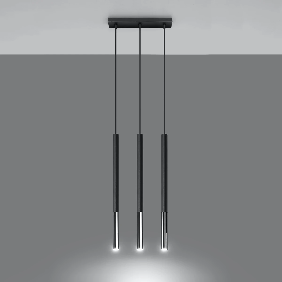Lampa wisząca MOZAICA 3L czarny/chrom - obrazek 7