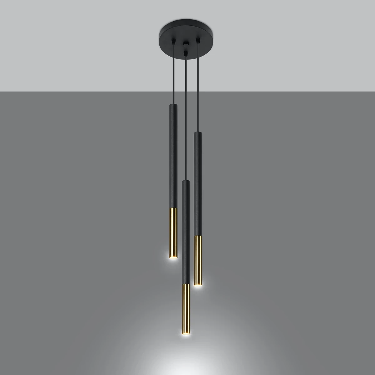 Lampa wisząca MOZAICA 3P czarny/złoto - obrazek 7