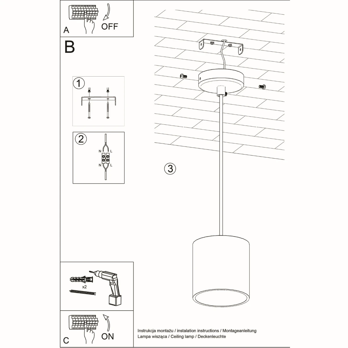 Lampa wisząca ORBIS 1 biały - obrazek 10
