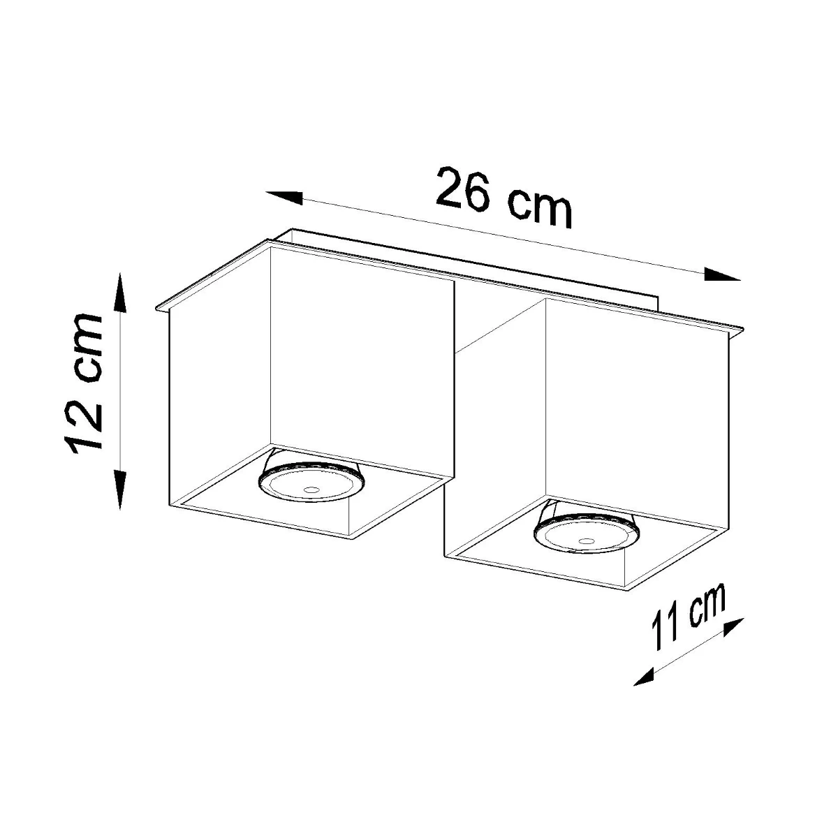 Plafon QUAD 2 szary - obrazek 9