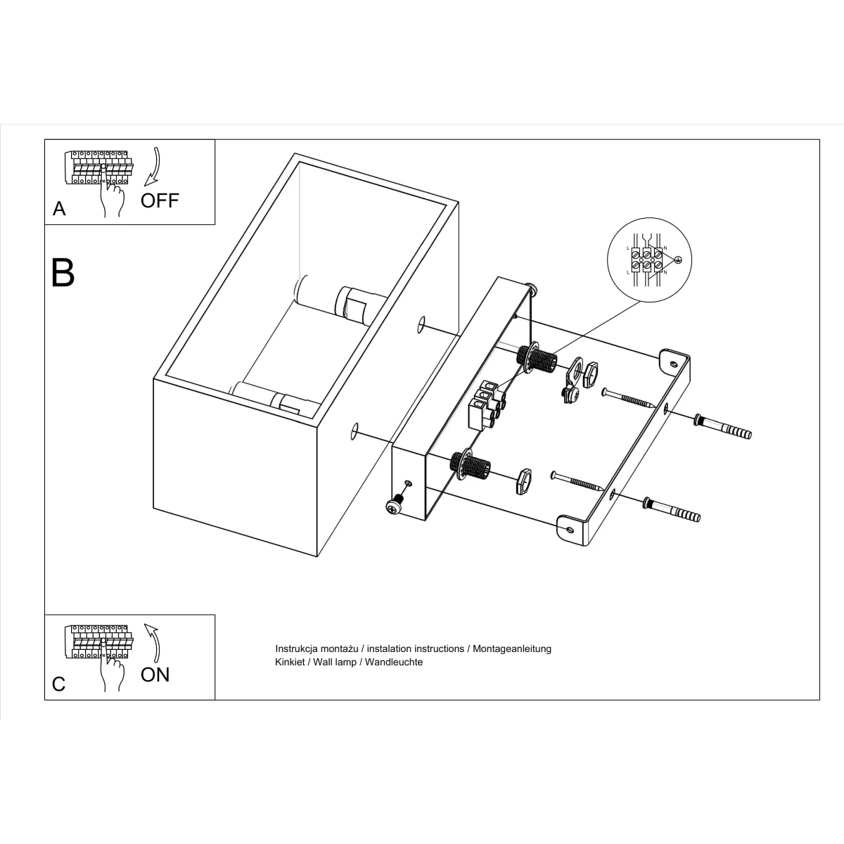 Kinkiet QUAD MAXI czarny - obrazek 10