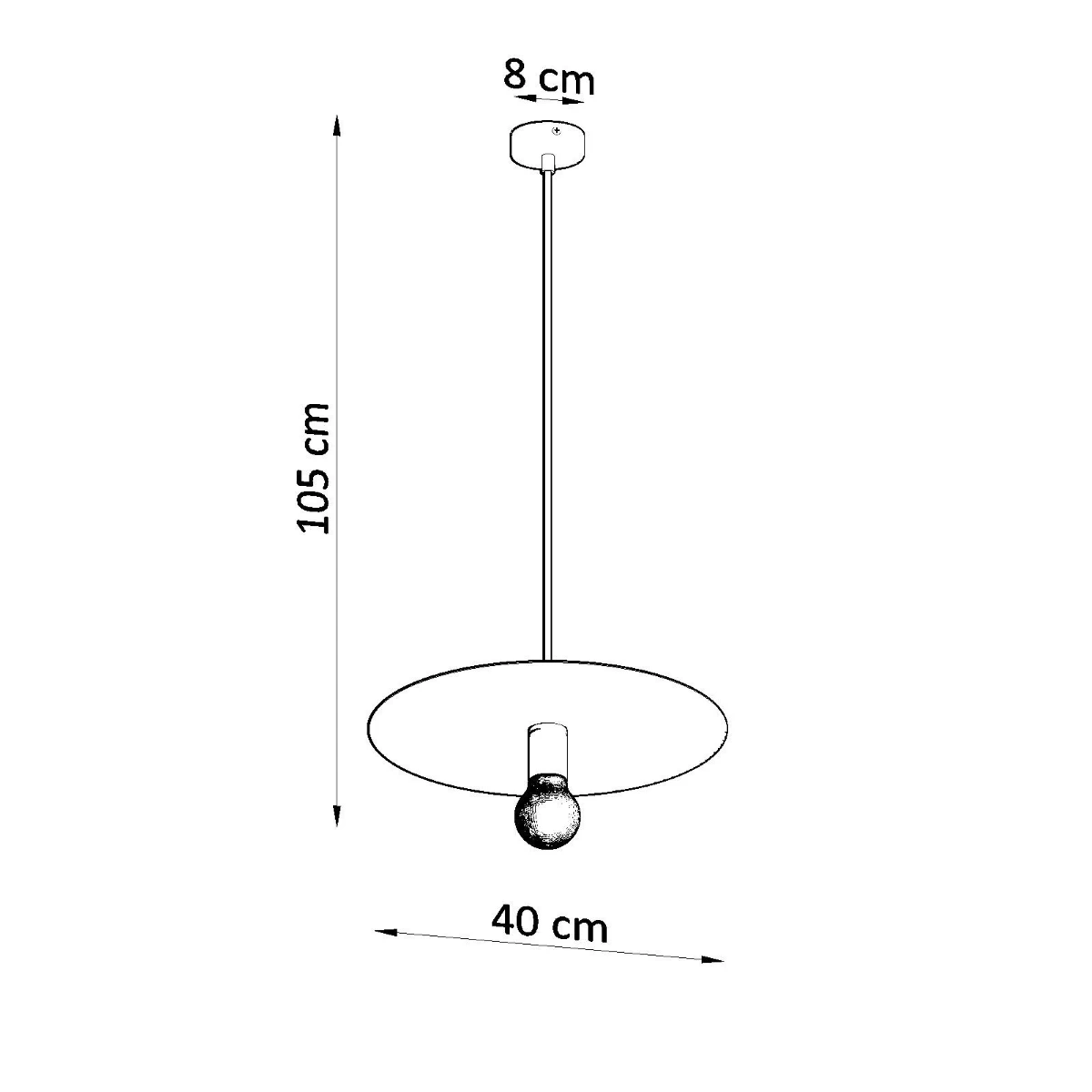 Lampa wisząca FLAVIO czarna - obrazek 8