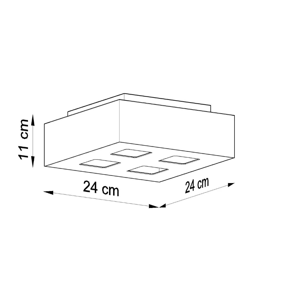 Plafon MONO 4 czarny - obrazek 8