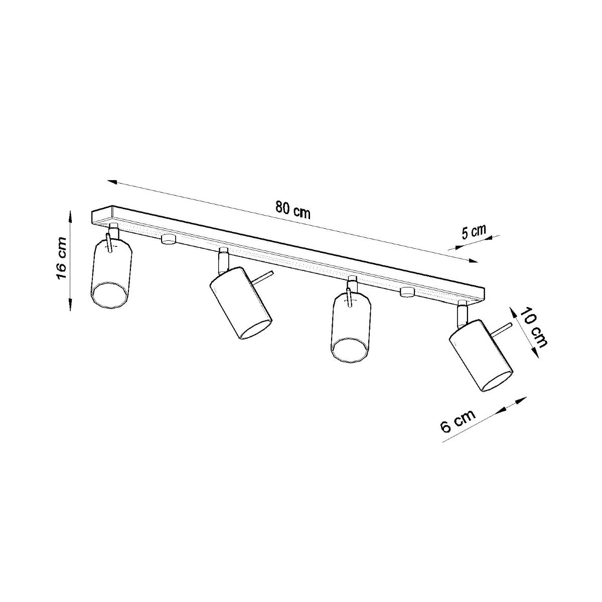 Plafon RING 4L czarny - obrazek 8