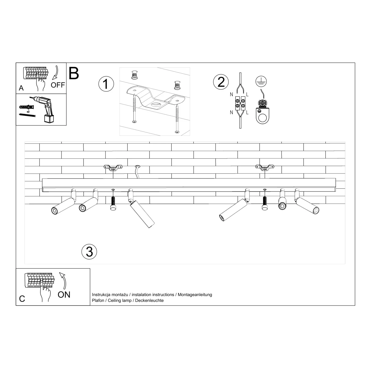Plafon EYETECH 6 biały - obrazek 9