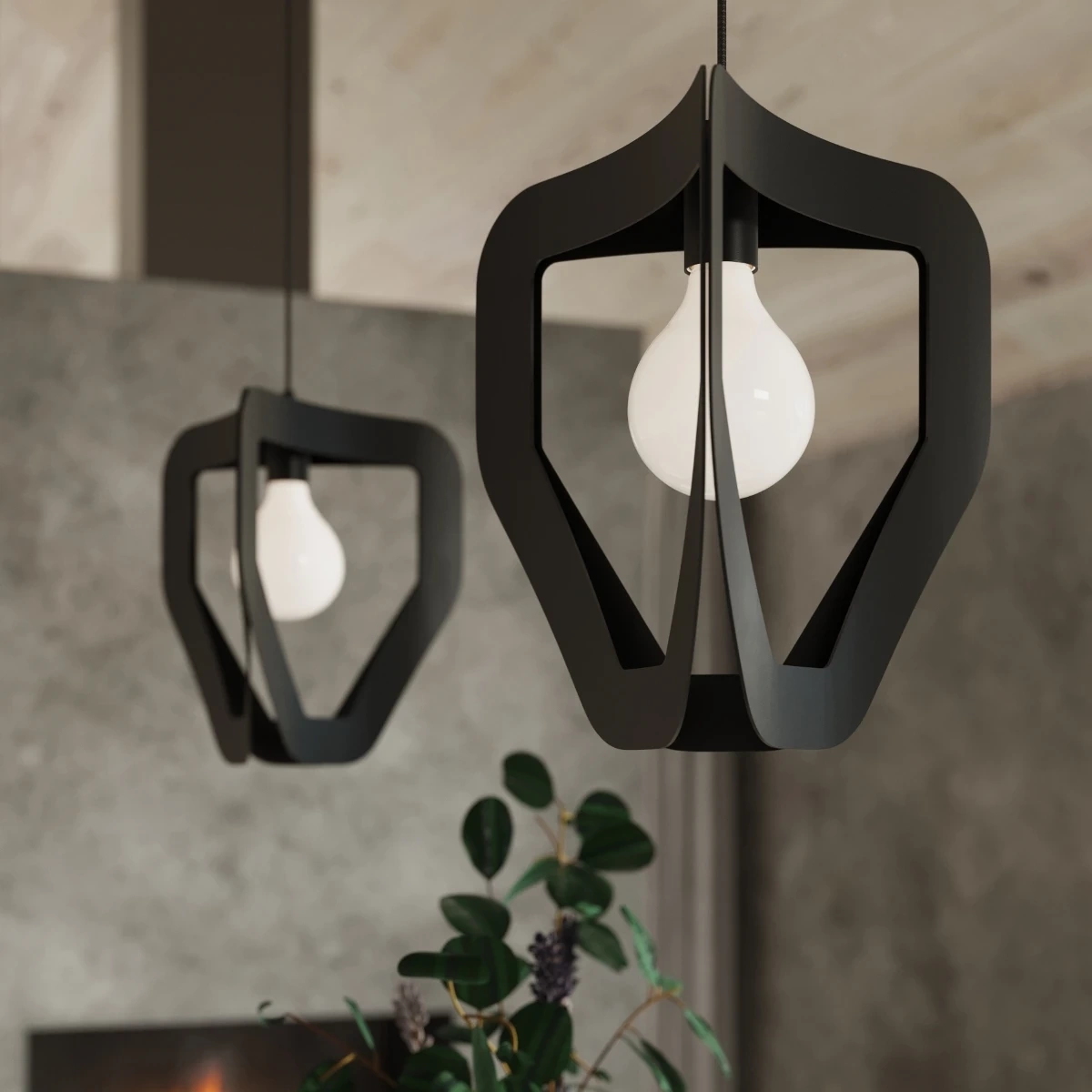 Lampa wisząca TRES czarna - obrazek 5