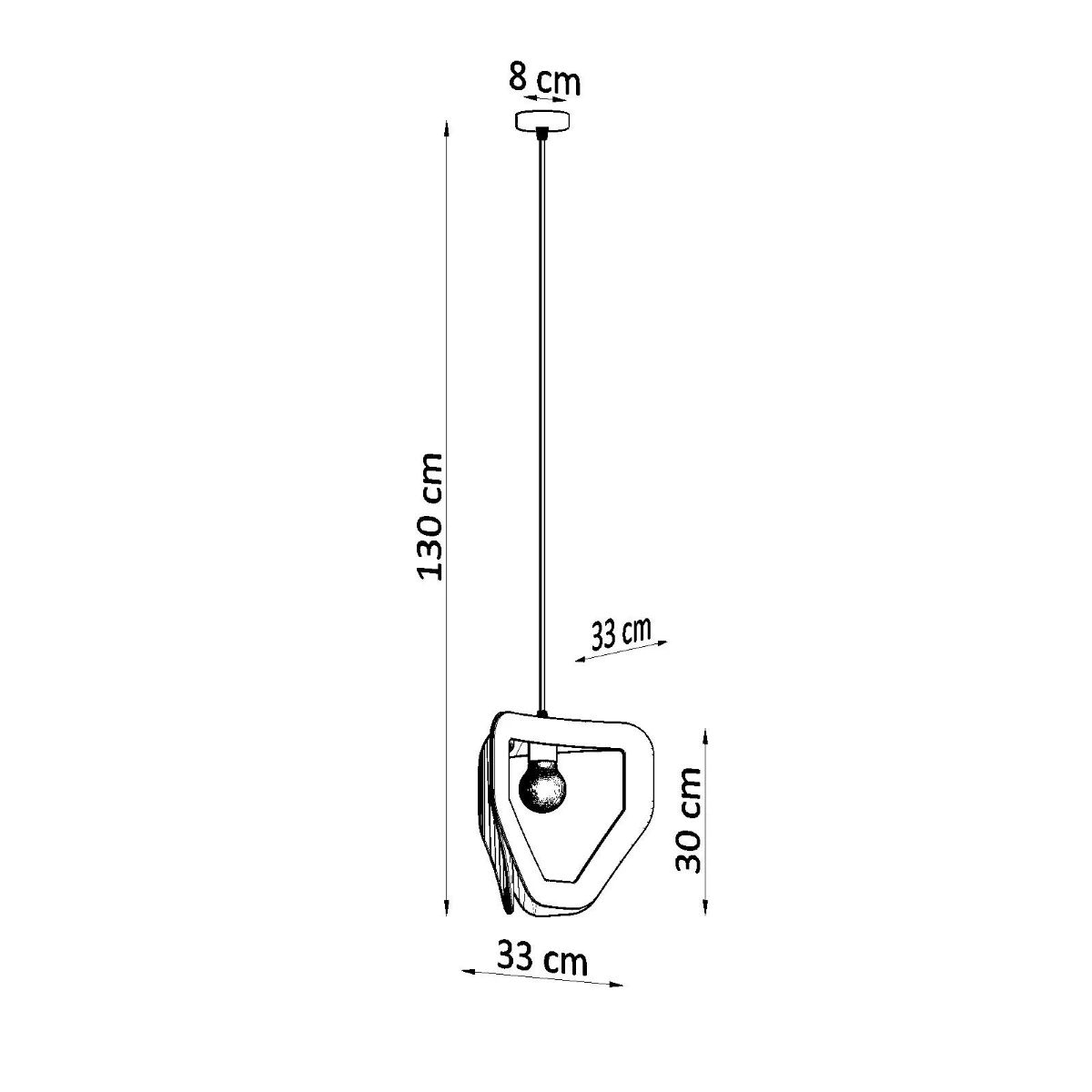 Lampa wisząca TRES czarna - obrazek 8