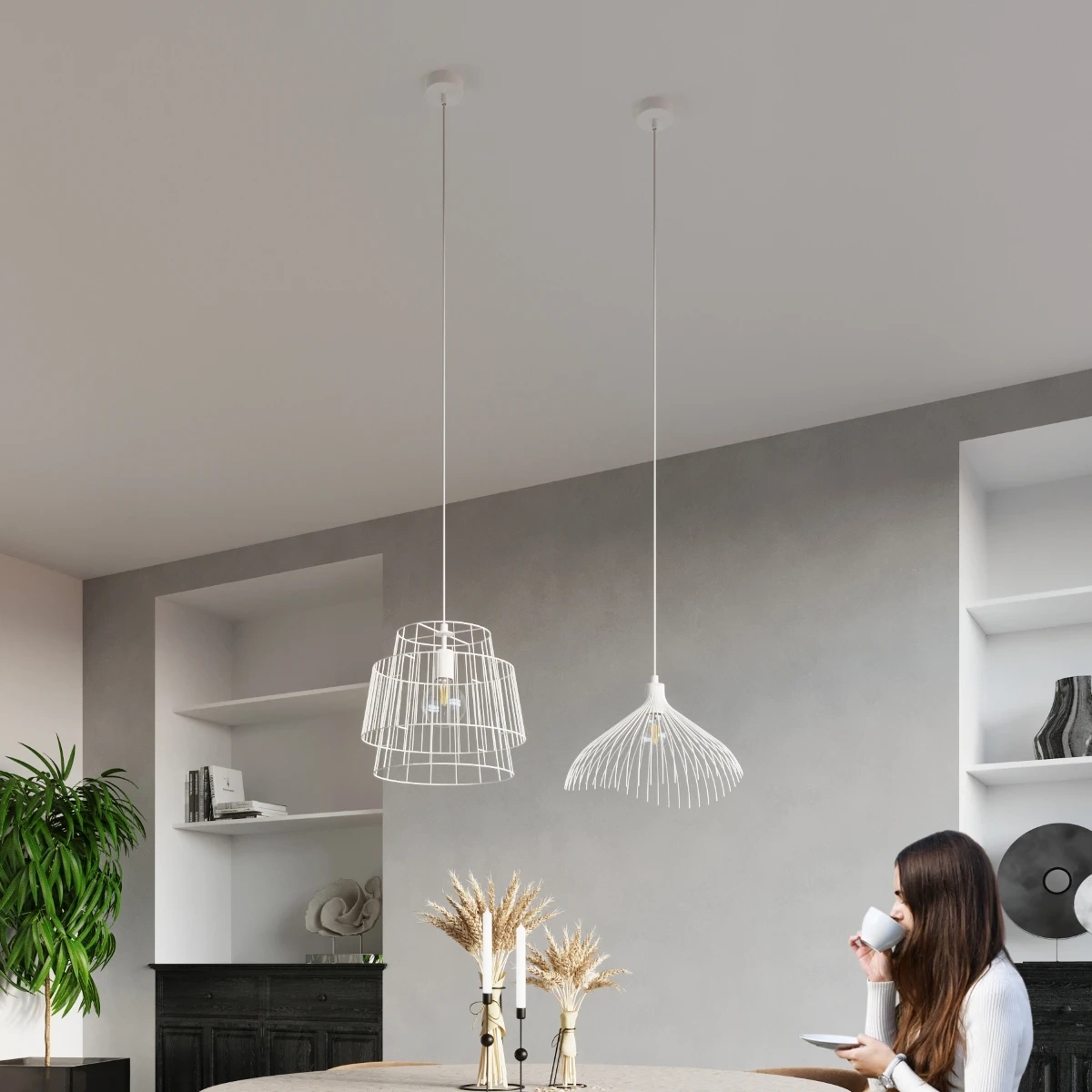 Lampa wisząca GATE biały - obrazek 4