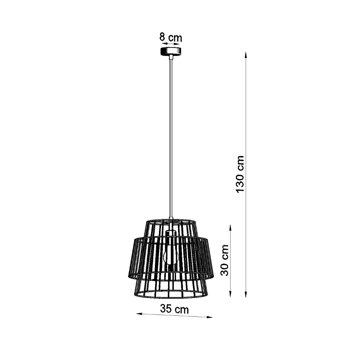 Lampa wisząca GATE czarny - obrazek 8