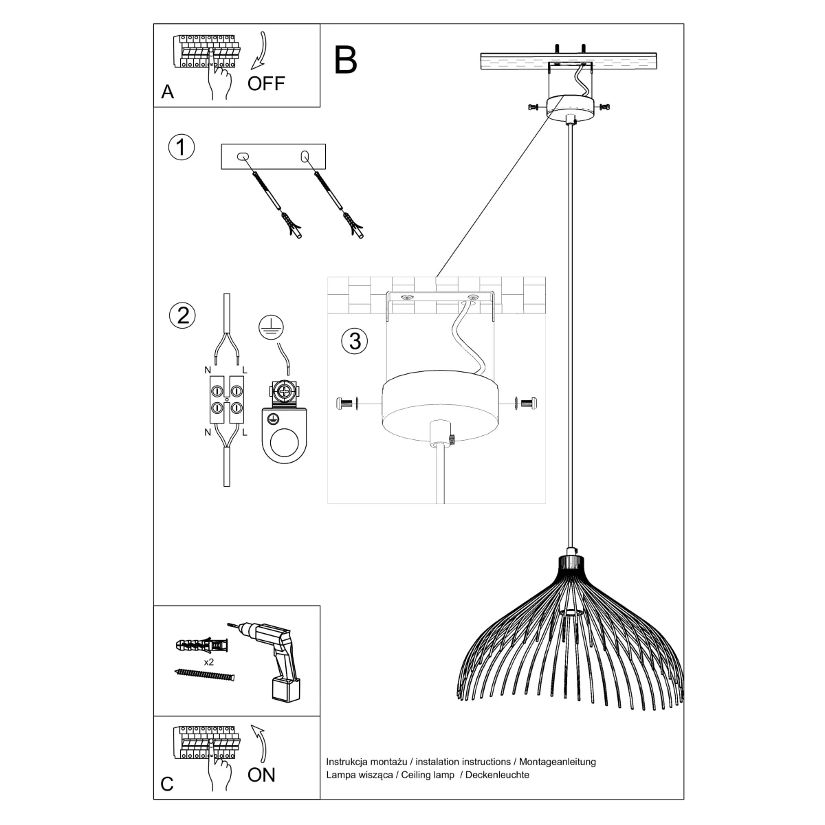 Lampa wisząca UMB biały - obrazek 9