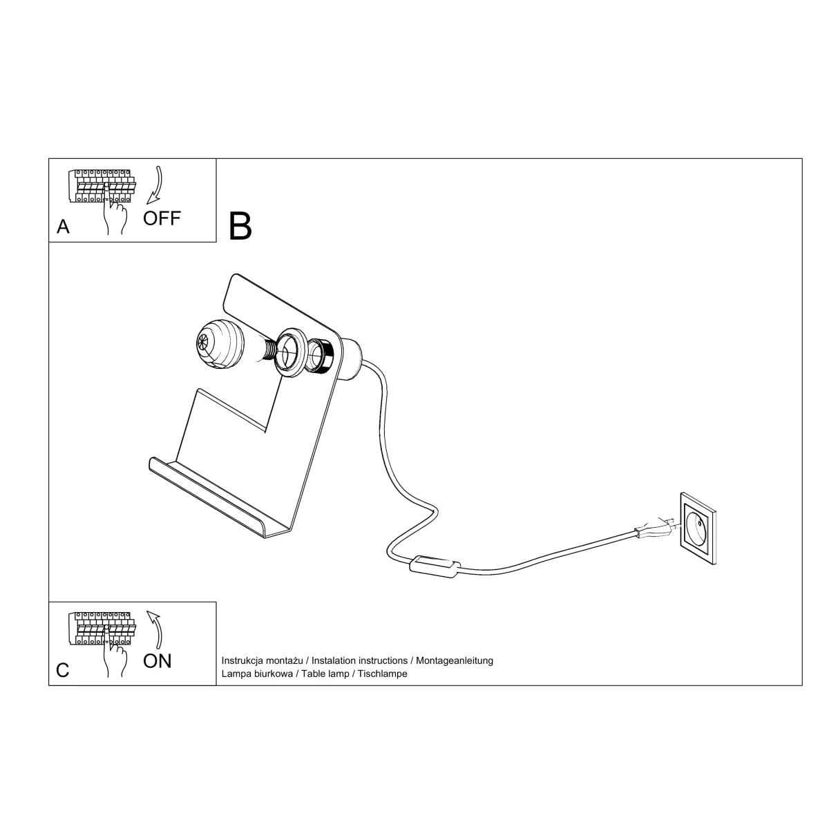 Lampa biurkowa INCLINE biała - obrazek 9