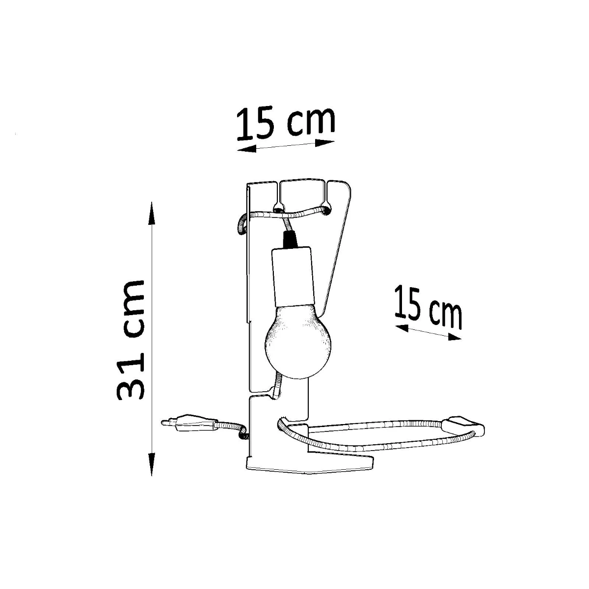 Lampa biurkowa ARBY biała - obrazek 8