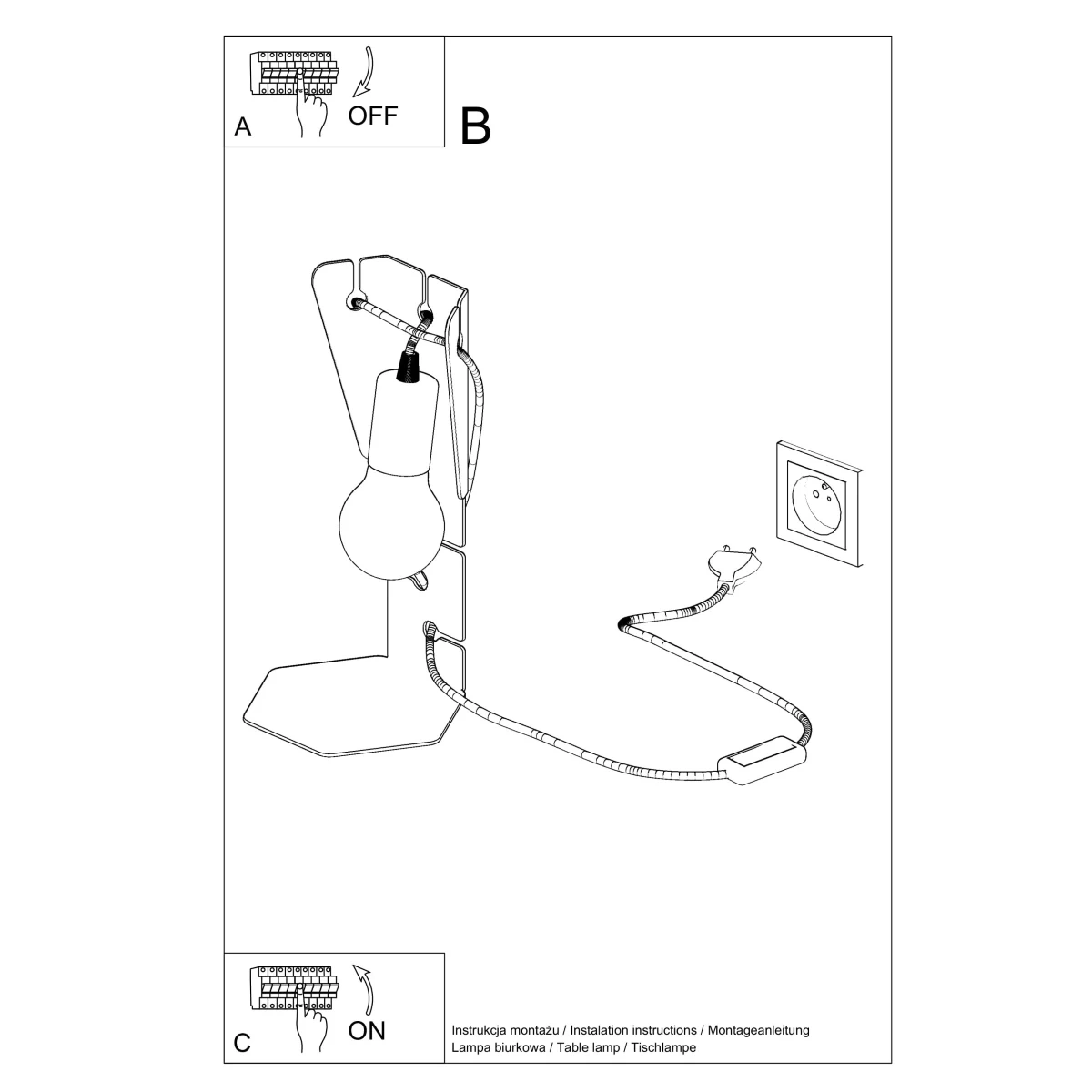 Lampa biurkowa ARBY biała - obrazek 9