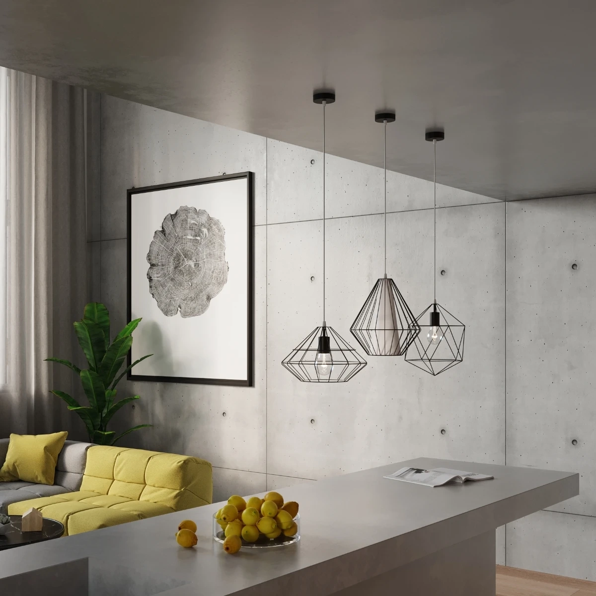 Lampa wisząca UMBERTO czarna - obrazek 3