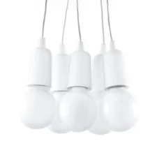 Lampa wisząca DIEGO 5 biała