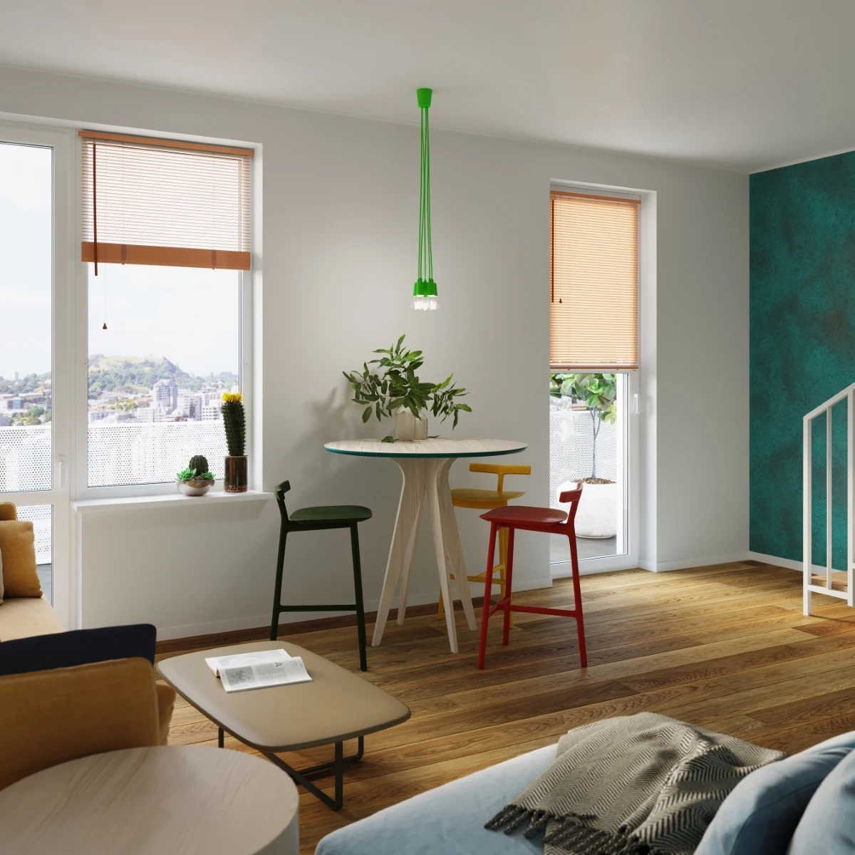Lampa wisząca DIEGO 5 zielony - obrazek 4