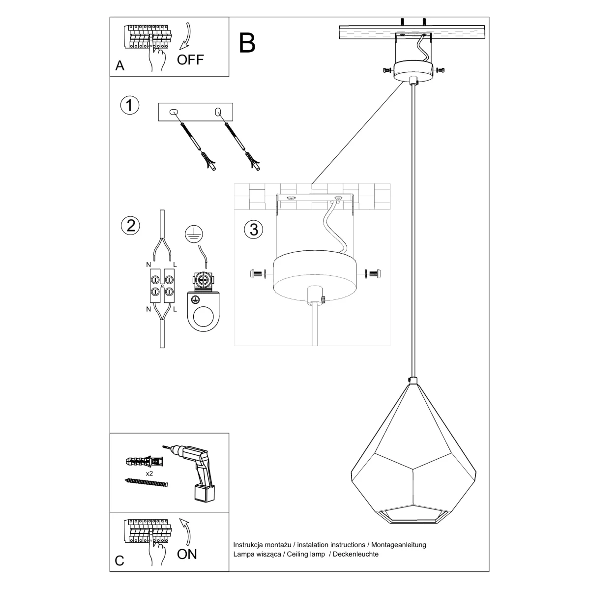 Lampa wisząca ceramiczna PAVLUS - obrazek 9