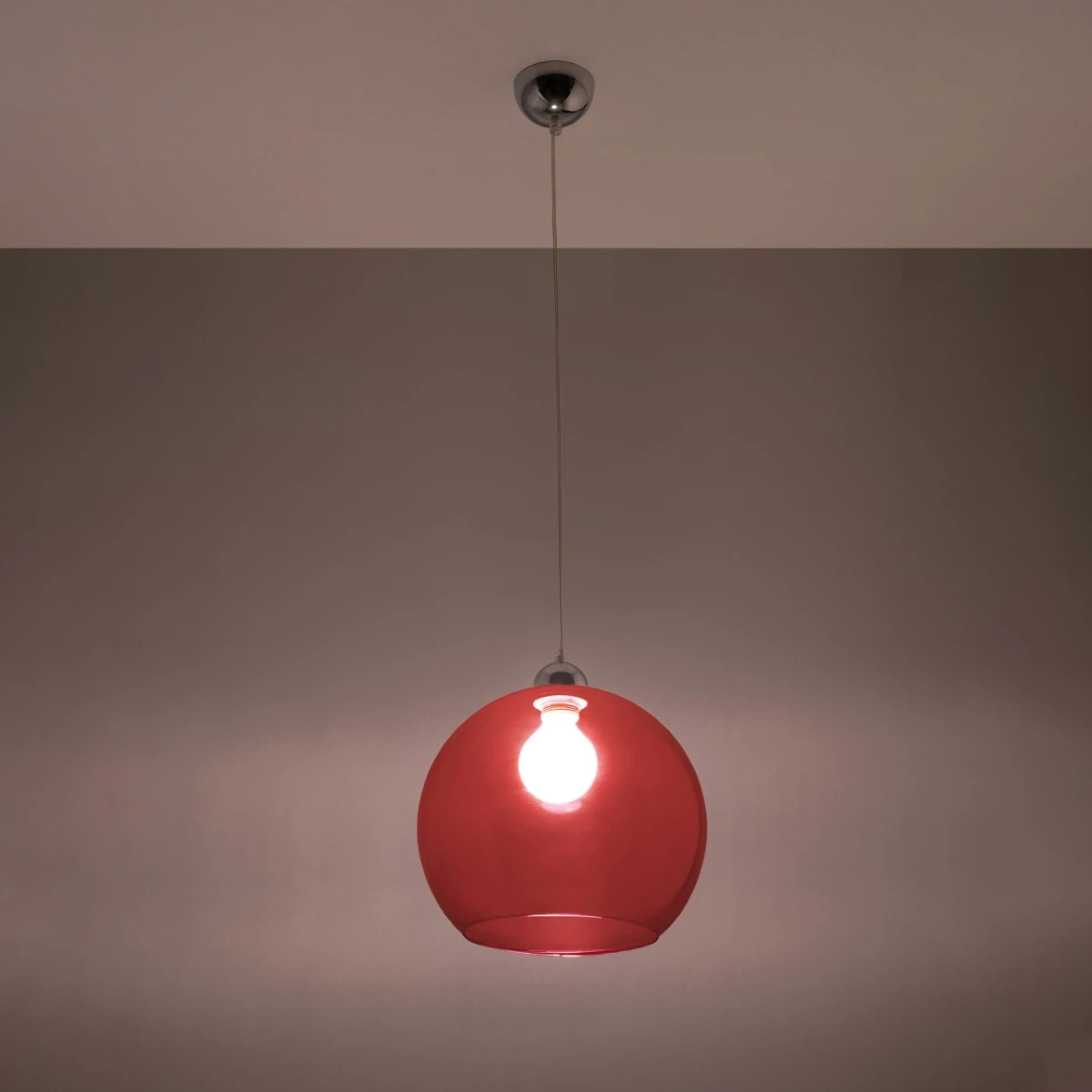 Lampa wisząca BALL czerwona - obrazek 7