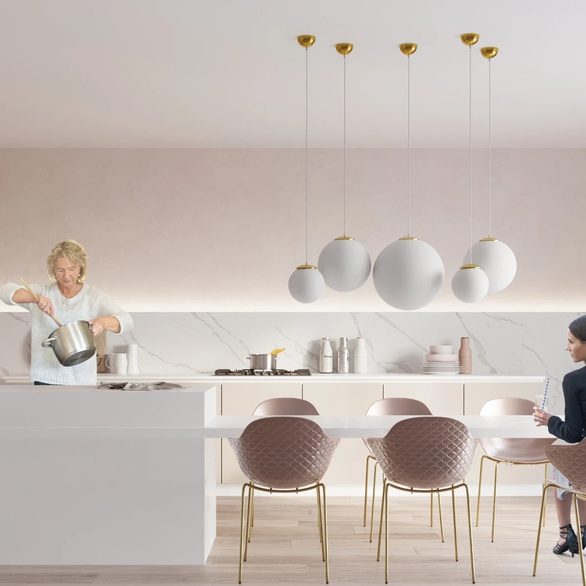 Lampa wisząca UGO 20 złota - obrazek 4