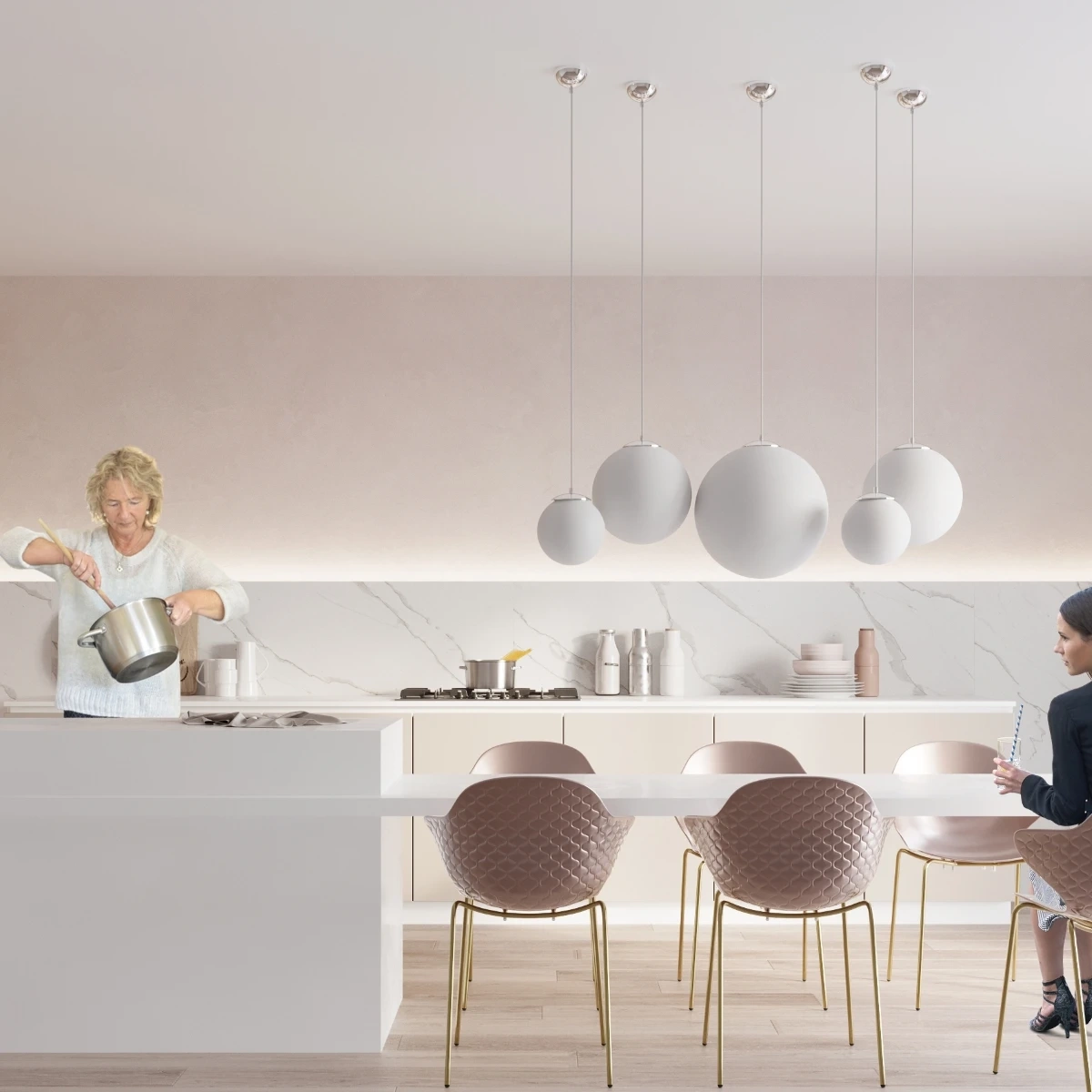 Lampa wisząca UGO 40 chrom - obrazek 4