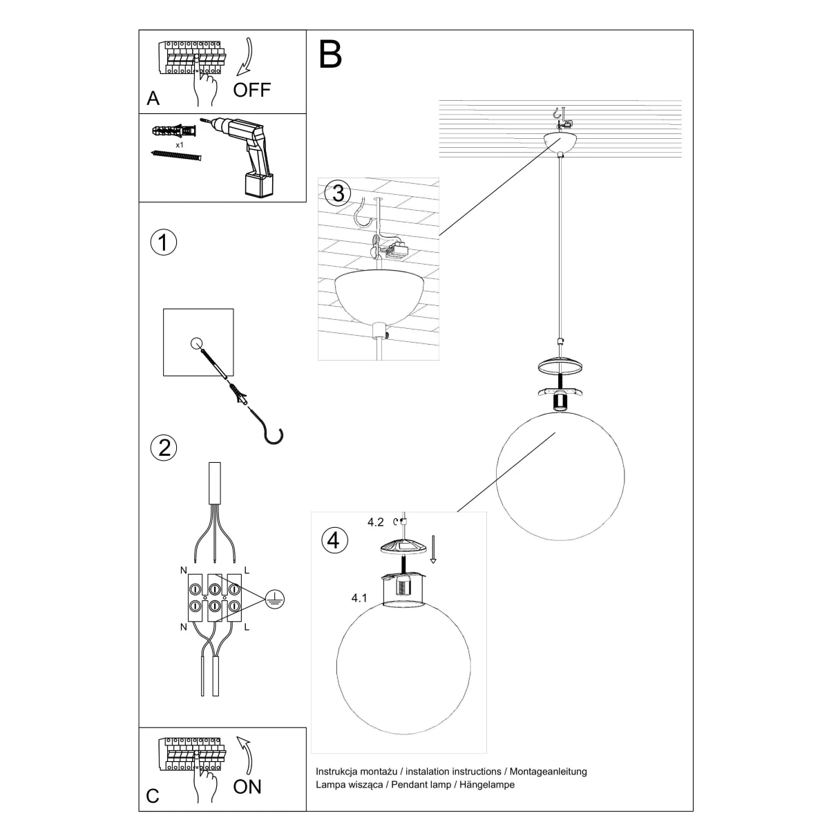 Lampa wisząca UGO 40 chrom - obrazek 9