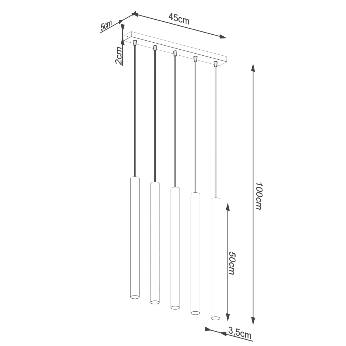 Lampa wisząca PASTELO 5L beton - obrazek 9
