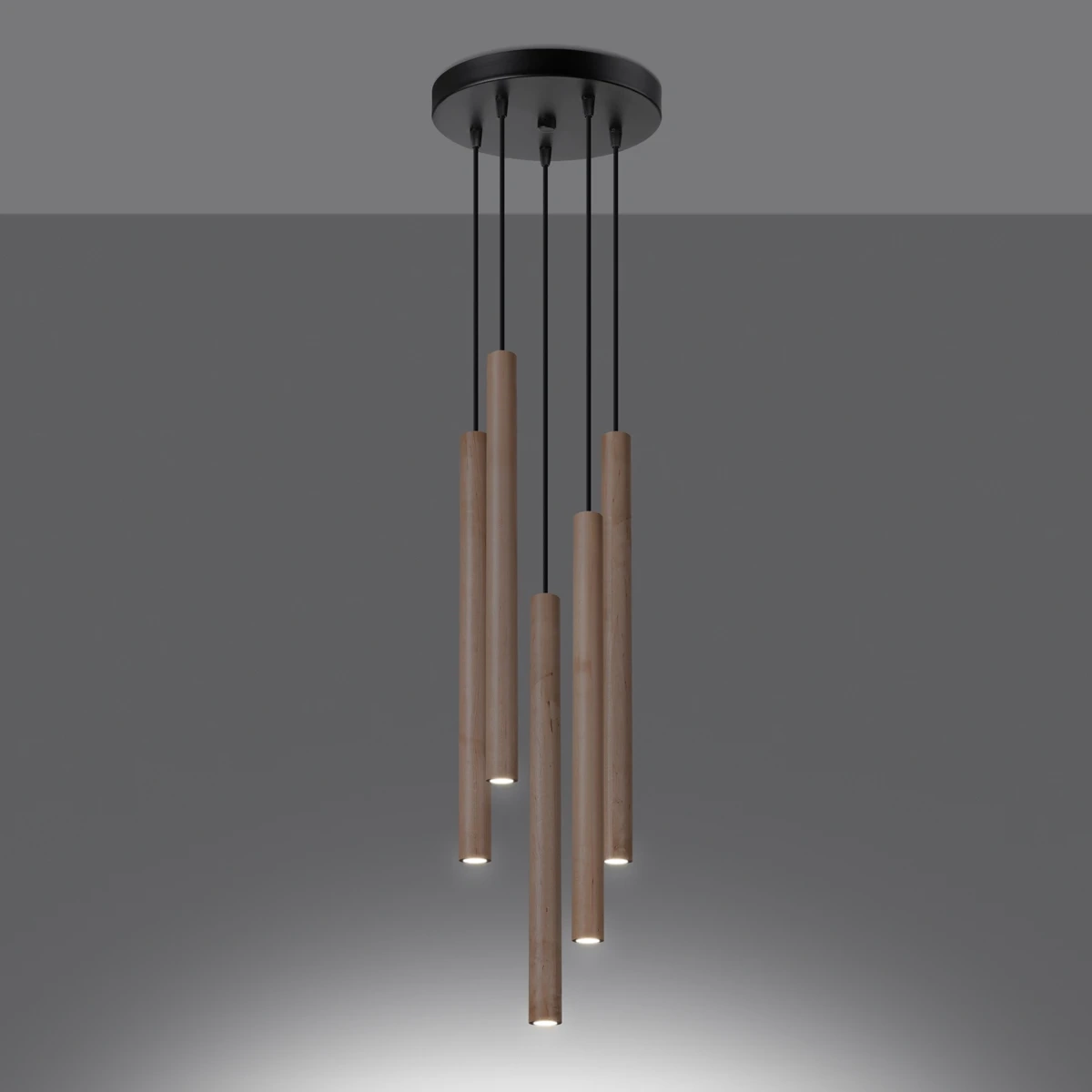 Lampa wisząca PASTELO 5P drewno - obrazek 7