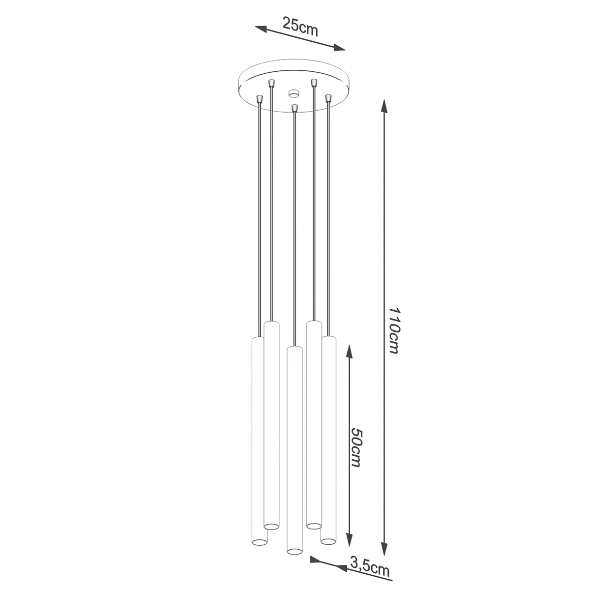 Lampa wisząca PASTELO 5P drewno - obrazek 9