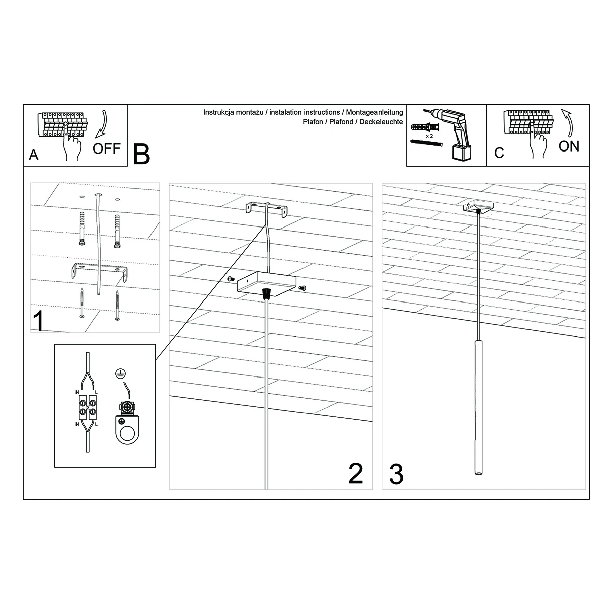 Lampa wisząca PASTELO 1 złota - obrazek 10