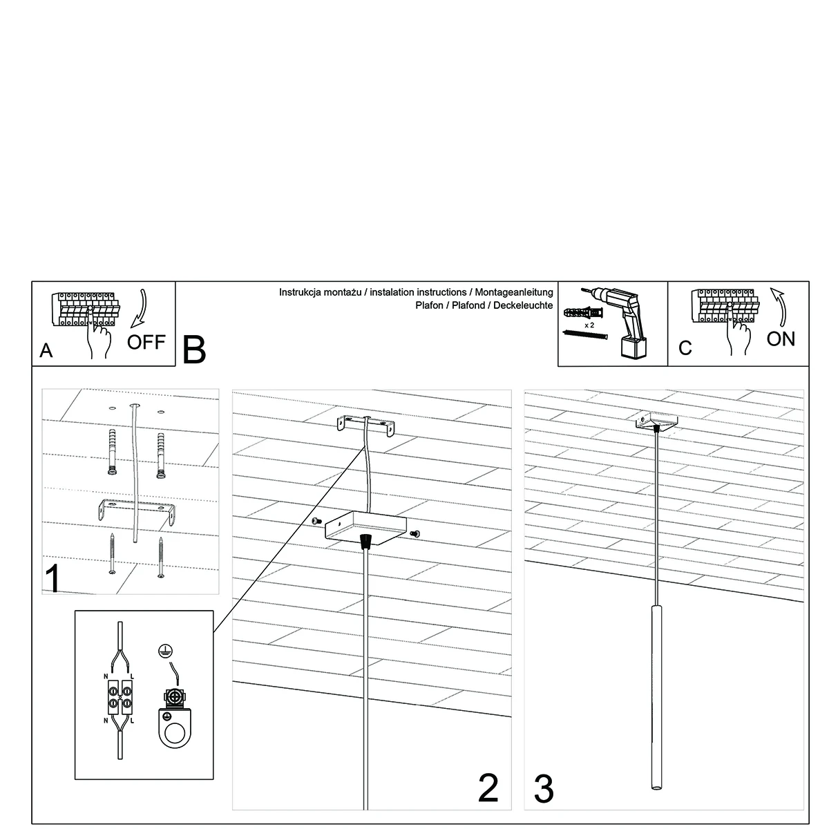 Lampa Wisząca PASTELO 1 złoty połysk - obrazek 10