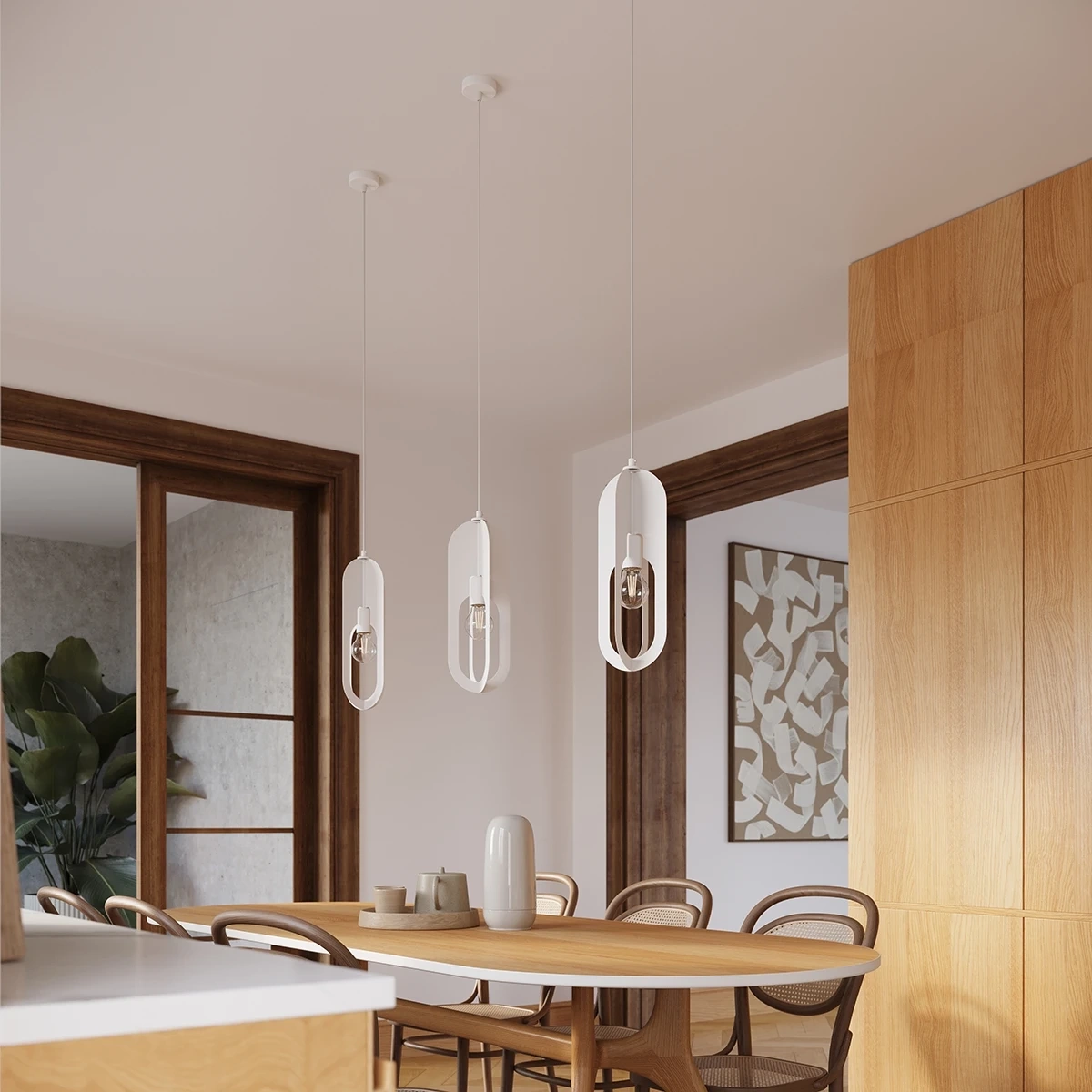 Lampa wisząca NICUS 3P biała - obrazek 4