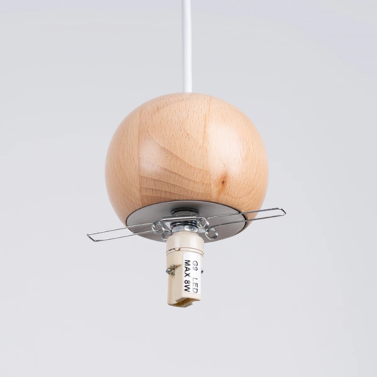 Lampa wisząca PEKKA 1 biała/naturalne drewno - obrazek 9
