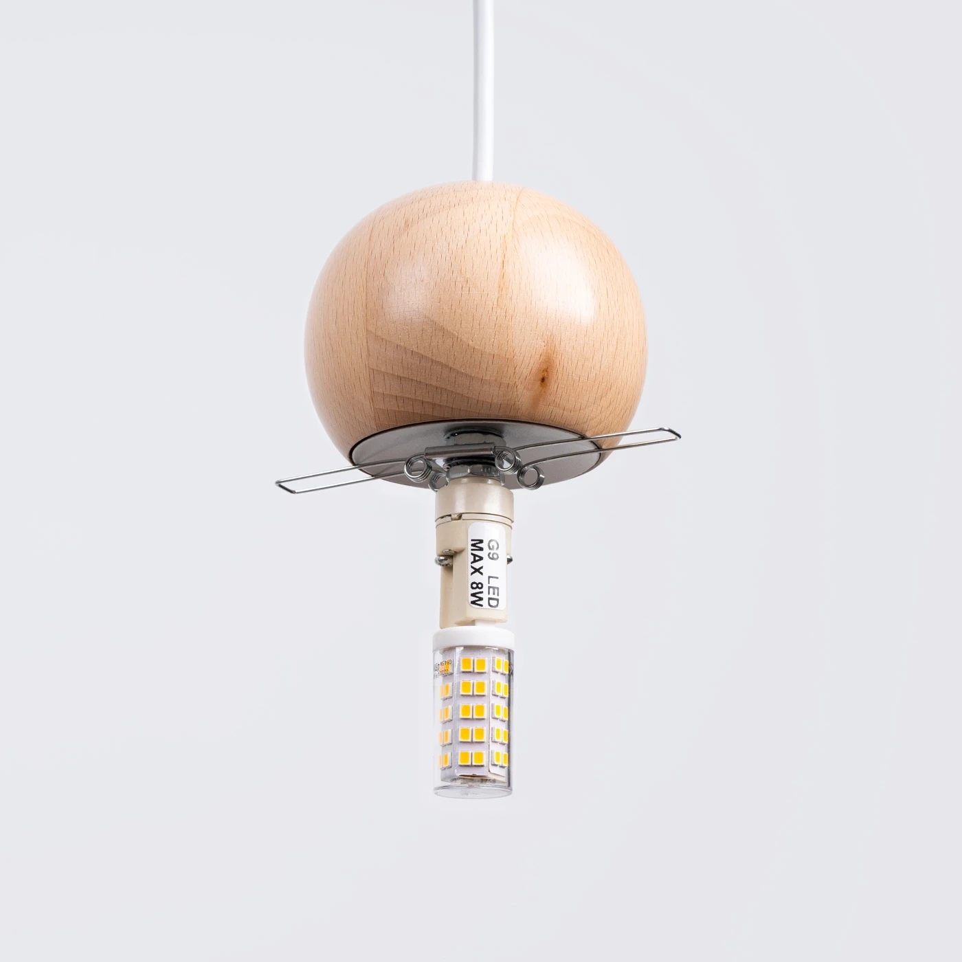 Lampa wisząca PEKKA 1 biała/naturalne drewno - obrazek 10
