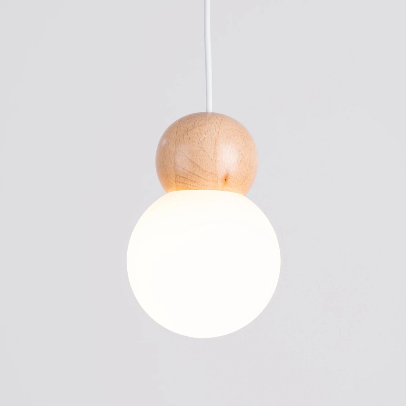Lampa wisząca PEKKA 1 biała/naturalne drewno - obrazek 12